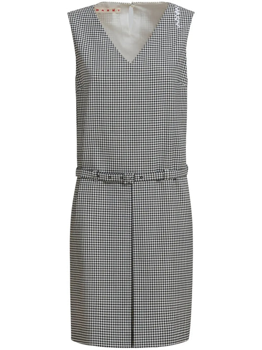 Check-Pattern Mini Dress