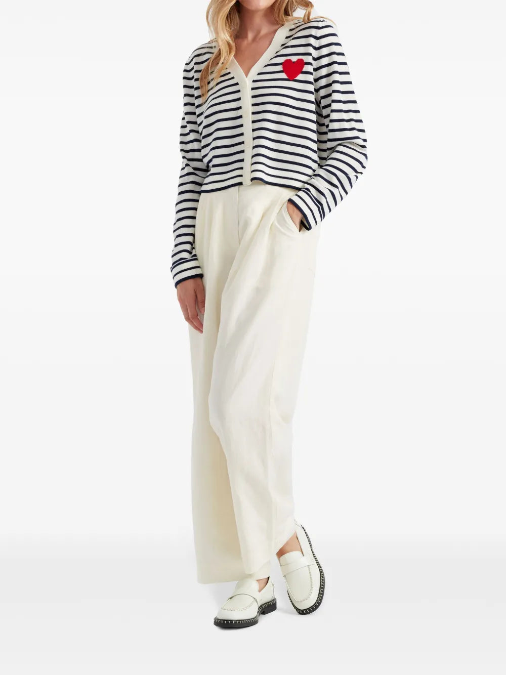 Striped Merino Cardigan