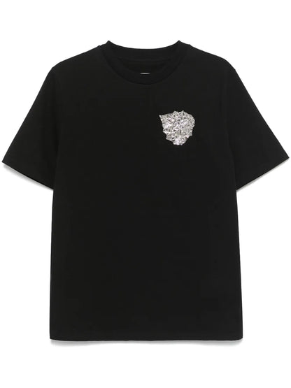 Leaf-Appliqué T-Shirt