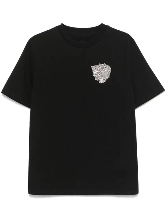 Leaf-Appliqué T-Shirt