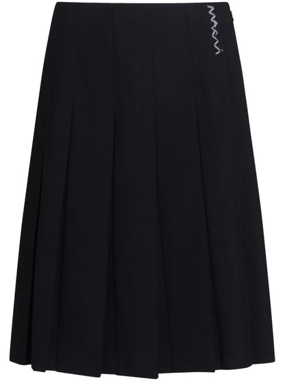 Pleated Midi Skirt