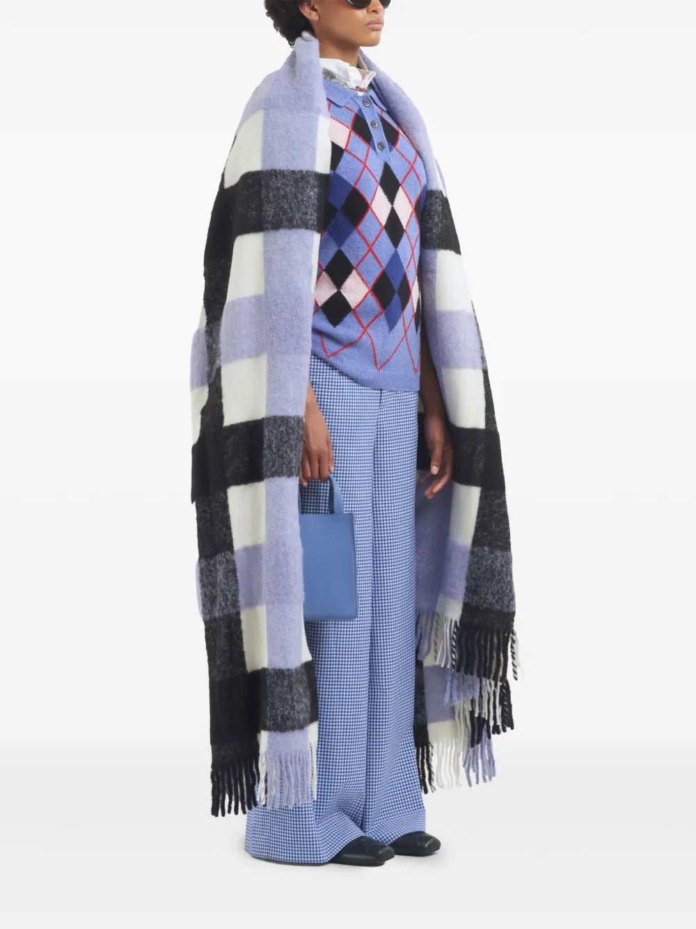 Gingham-Patterned Trousers