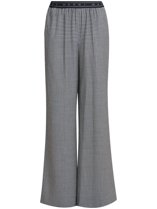 Gingham-Patterned Trousers