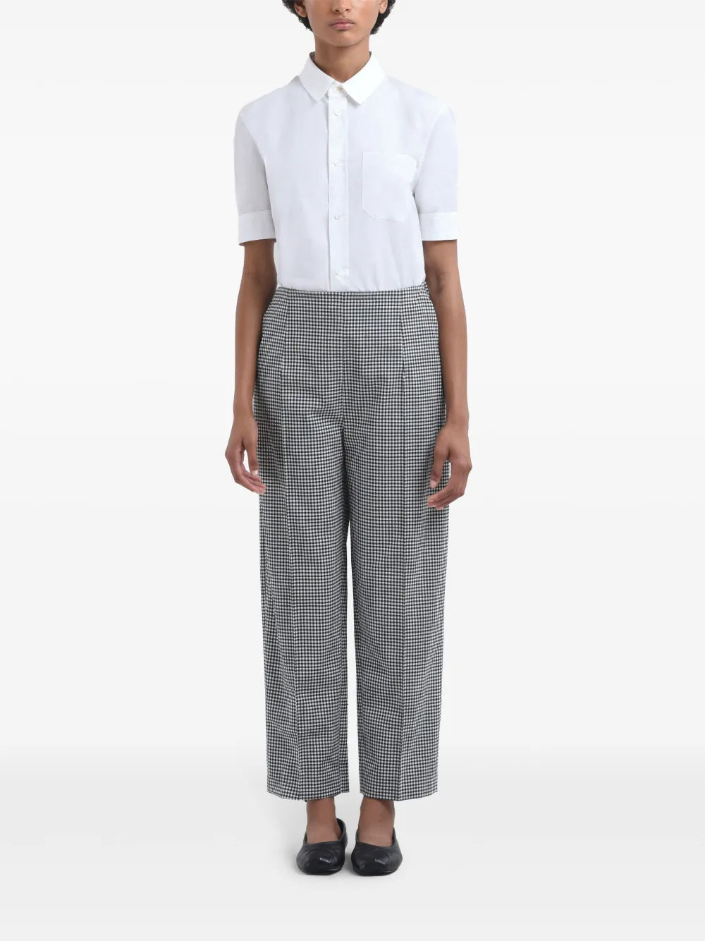 Gingham-Patterned Trousers