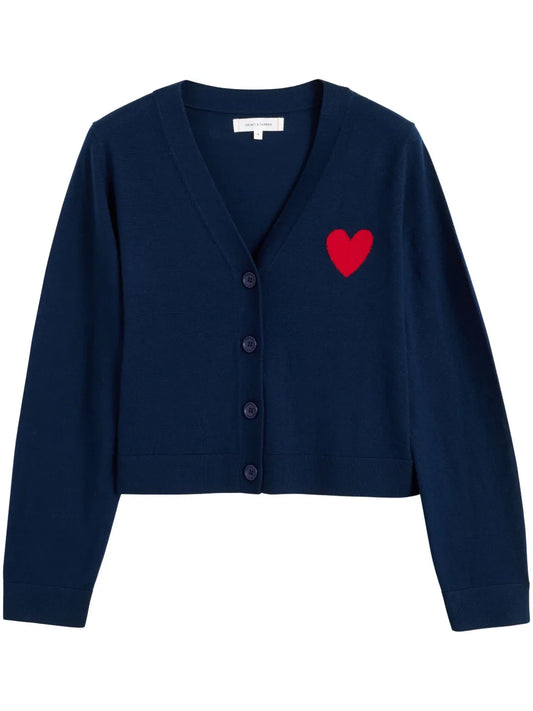 Heart-Motif Cardigan
