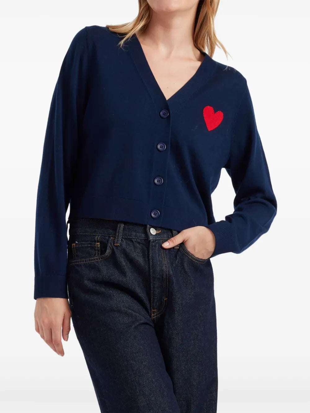 Heart-Motif Cardigan