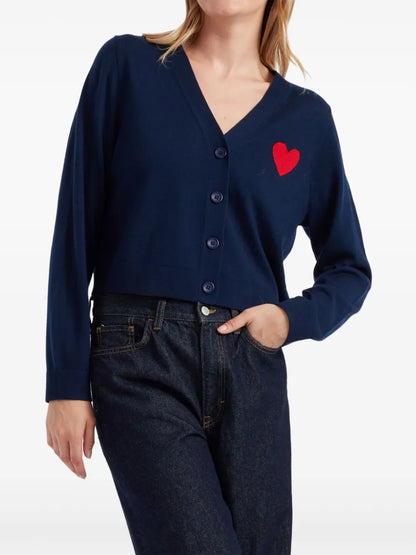 Heart-Motif Cardigan