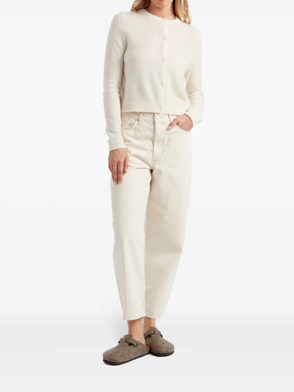 Cropped Cashmere Cardigan