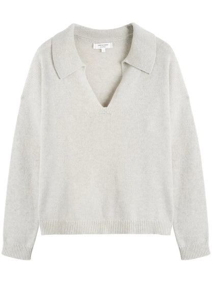 Spread-Collar Cashmere Jumper
