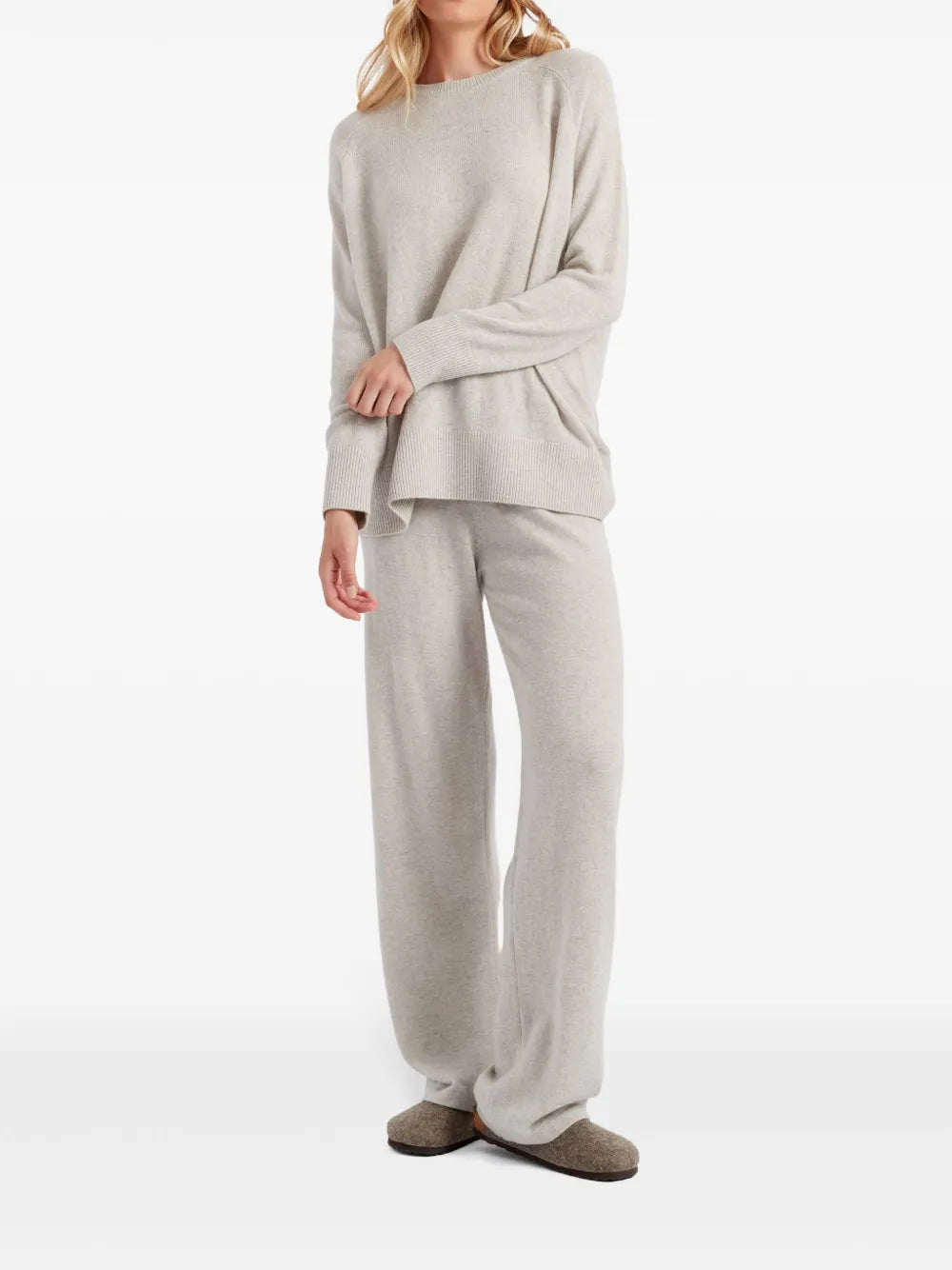 Wide-Leg Cashmere Trousers