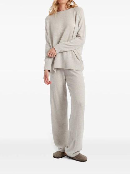 Wide-Leg Cashmere Trousers