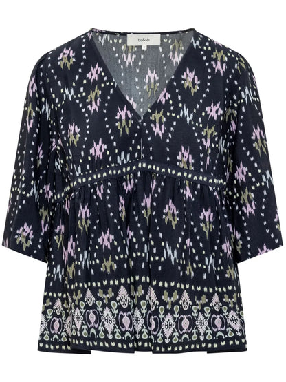 Graphic-Print Blouse