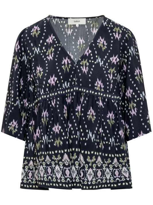 Graphic-Print Blouse