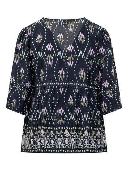 Graphic-Print Blouse