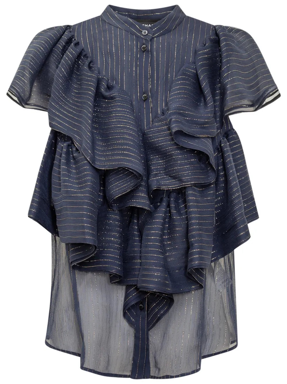 Metallic-Threading Blouse