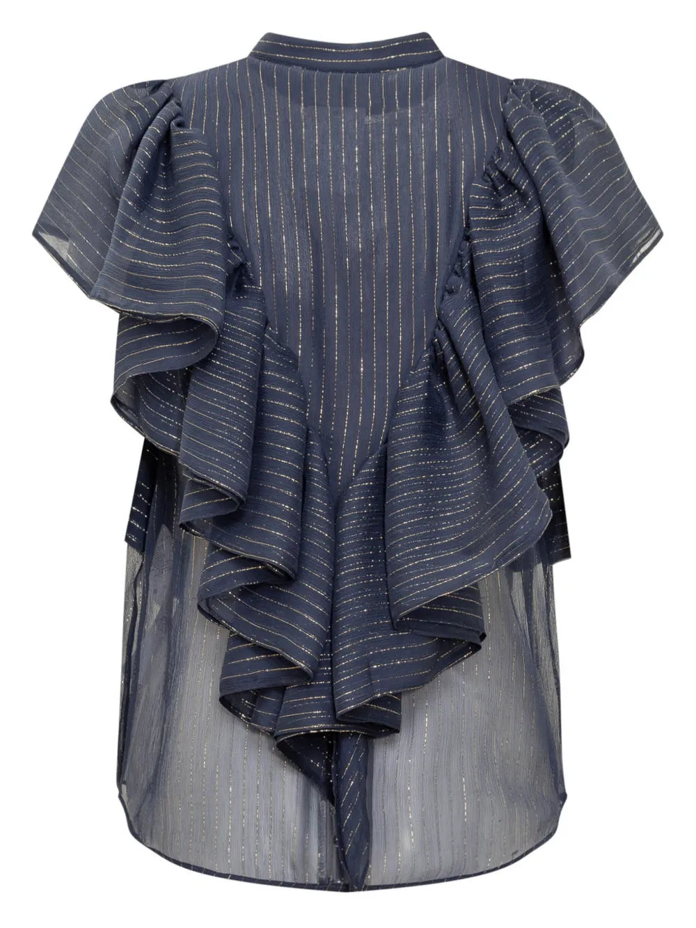 Metallic-Threading Blouse