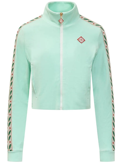 Logo-Patch Cotton-Blend Sweatshirt