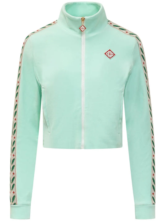 Logo-Patch Cotton-Blend Sweatshirt
