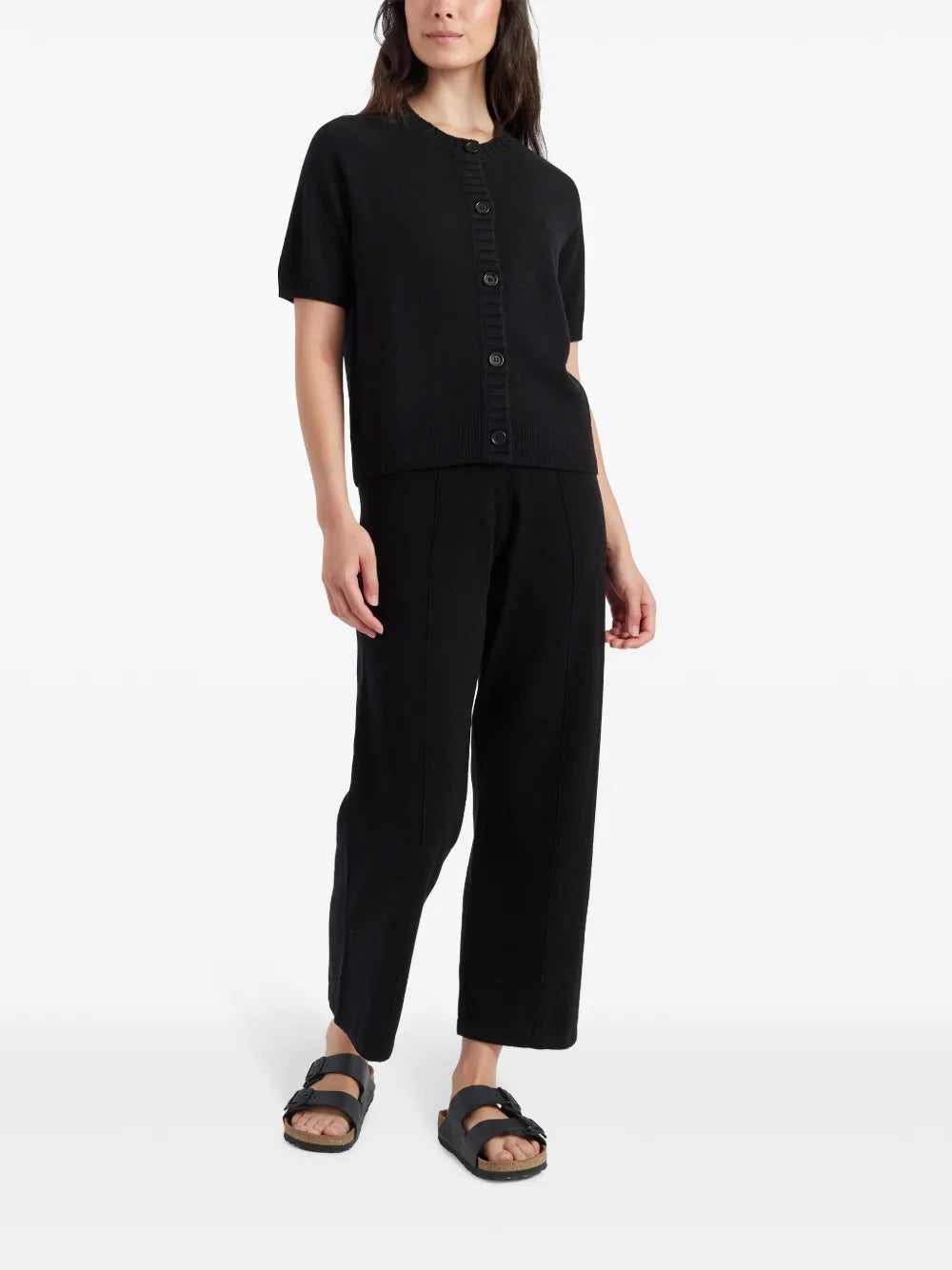 Wide-Leg Cropped Trousers
