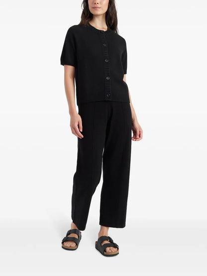 Wide-Leg Cropped Trousers