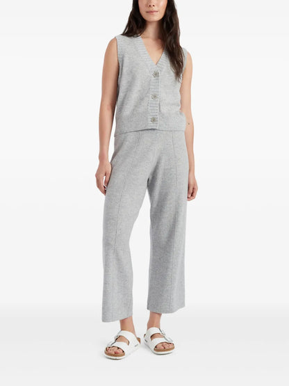 Wide-Leg Cropped Trousers