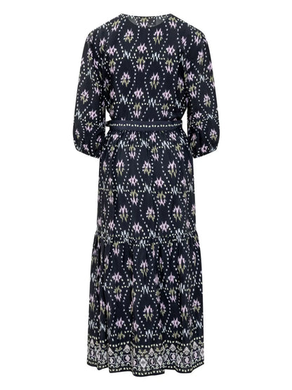 Graphic-Print Midi Dress