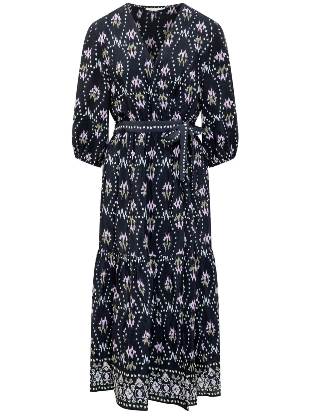Graphic-Print Midi Dress