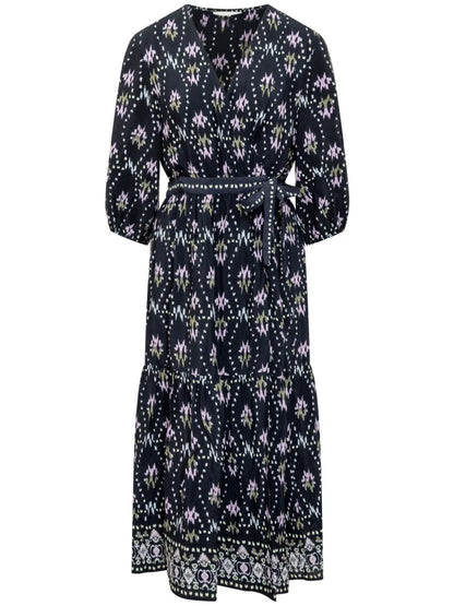 Graphic-Print Midi Dress