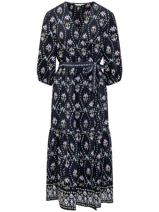 Graphic-Print Midi Dress