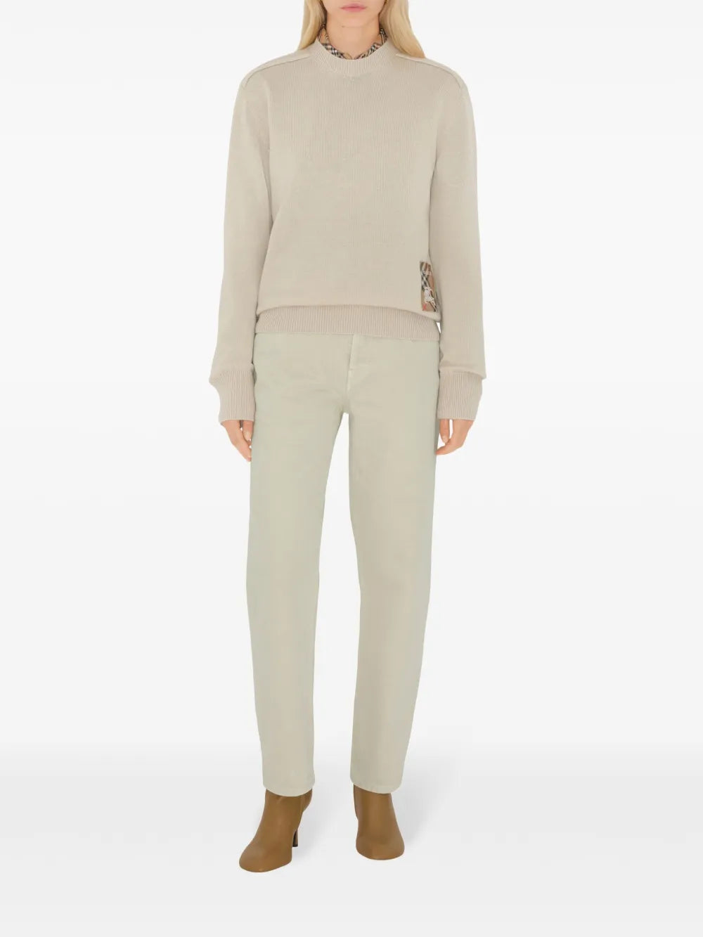 Checked Wool Jumper