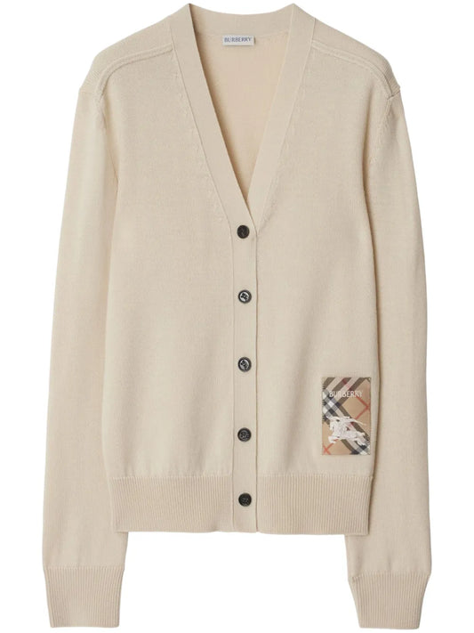 Check Label Cardigan