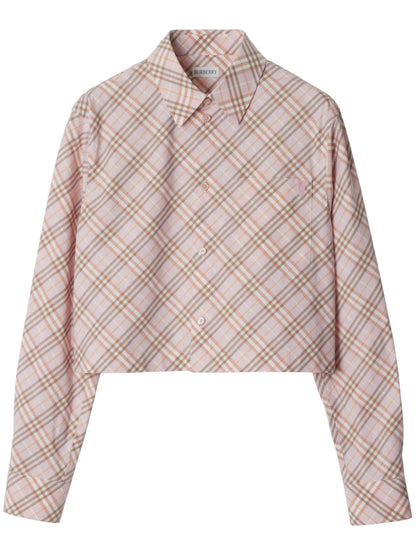 Vintage Check Cropped Shirt