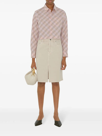Vintage Check Cropped Shirt