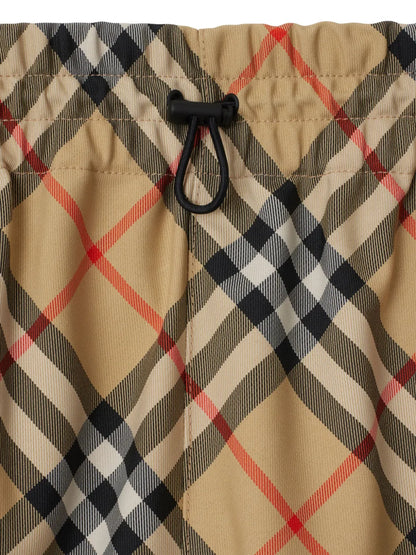 Vintage Check-Pattern Shorts