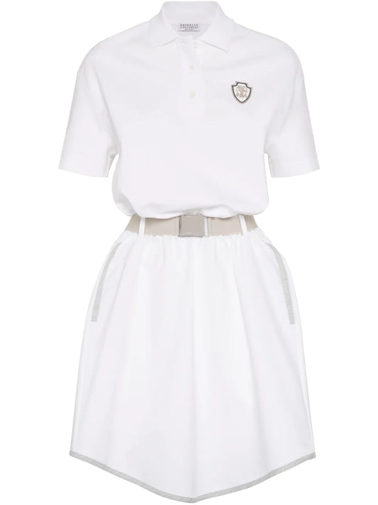Cotton-Blend Polo Dress