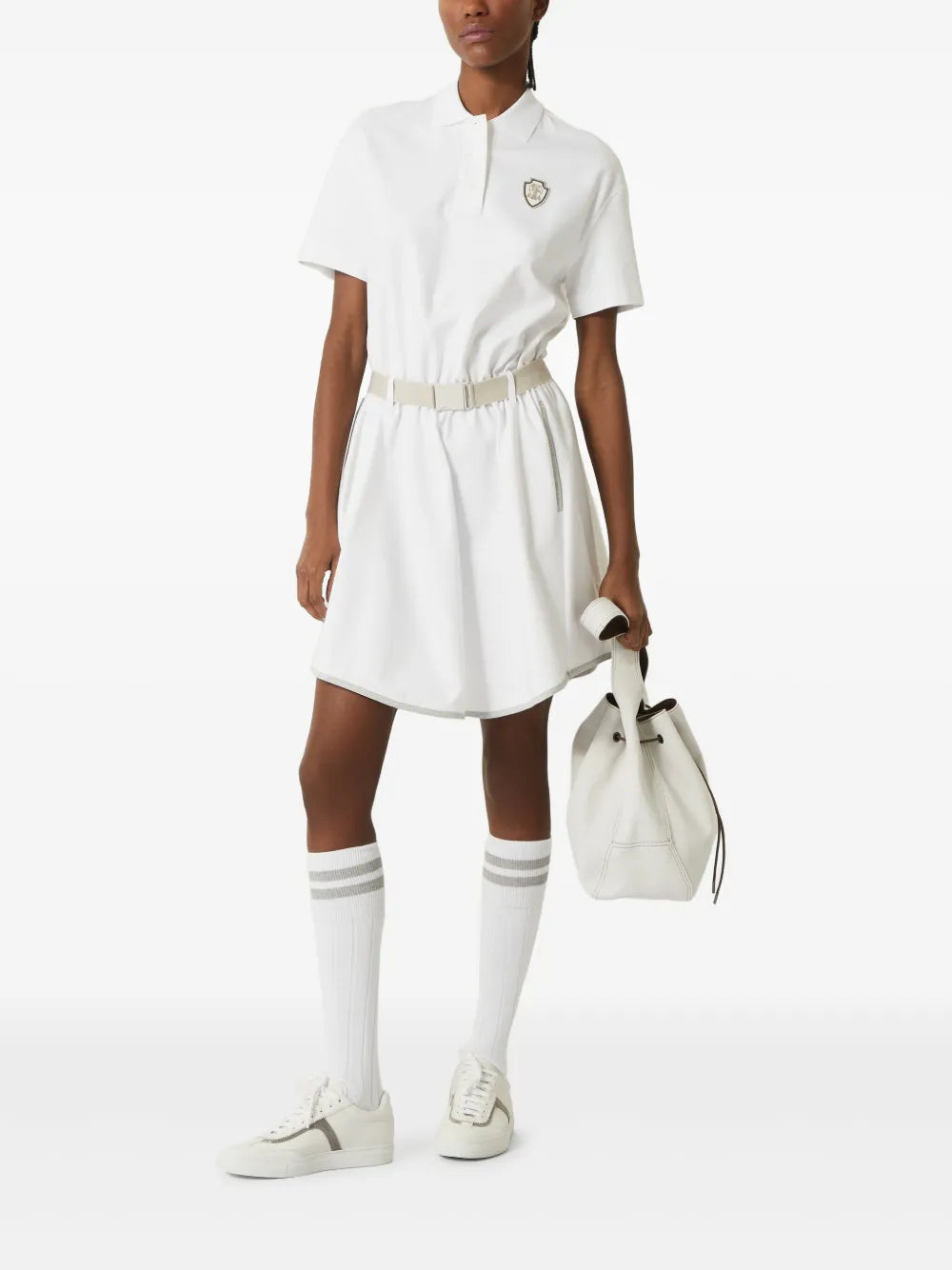 Cotton-Blend Polo Dress