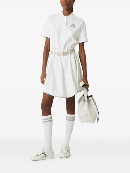 Cotton-Blend Polo Dress