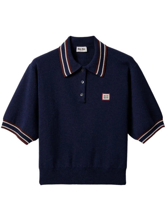 Logo-Patch Polo Sweater
