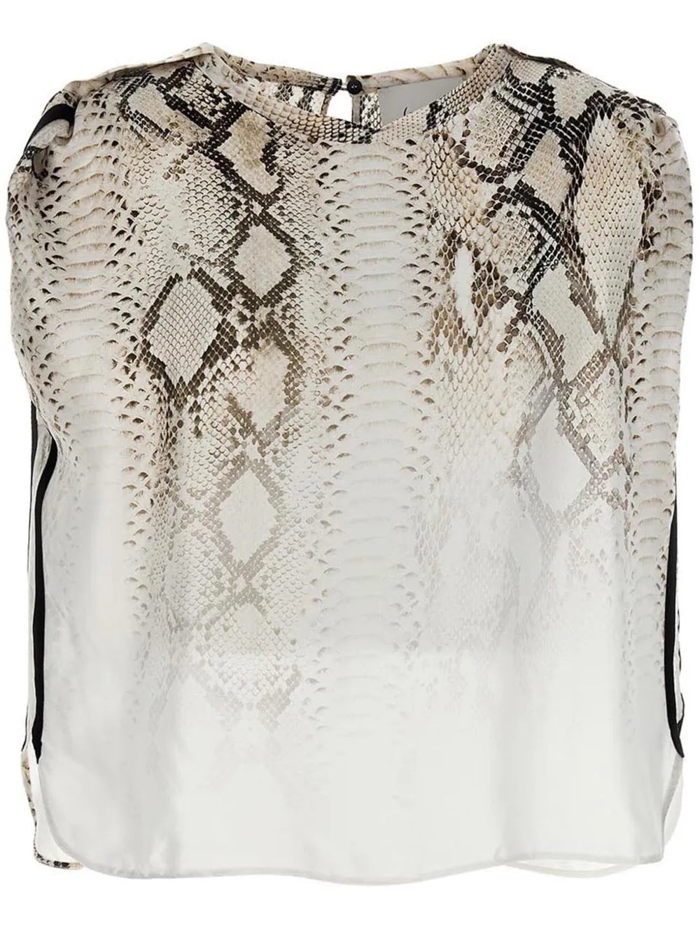 Snake-Print Blouse