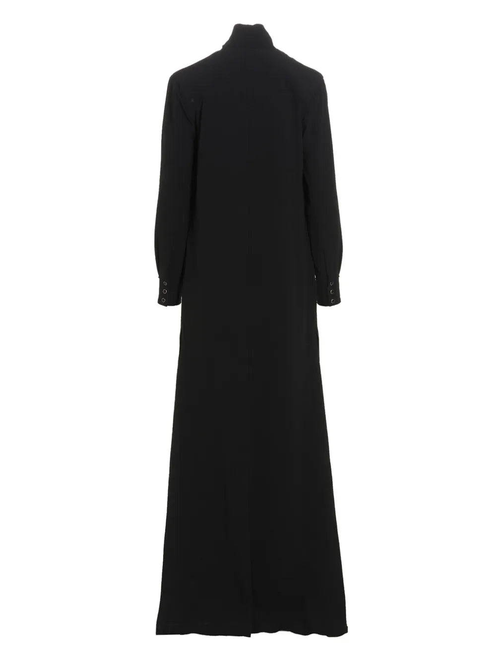 Pussy-Bow Collar Maxi Dress