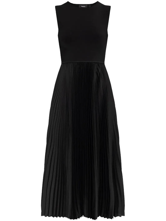 Pleated Satin Dress