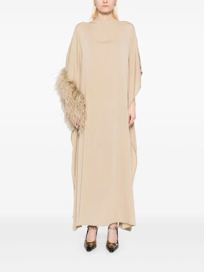 Faux-Fur Detail Dress