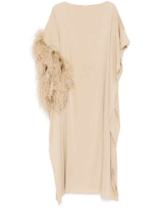 Faux-Fur Detail Dress