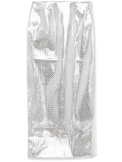 Braided-Effect Pencil Skirt