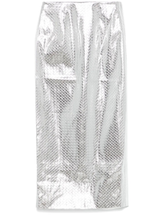 Braided-Effect Pencil Skirt