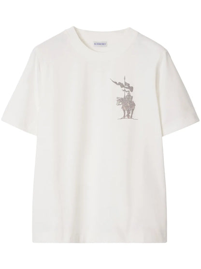 Equestrian Knight-Motif T-Shirt