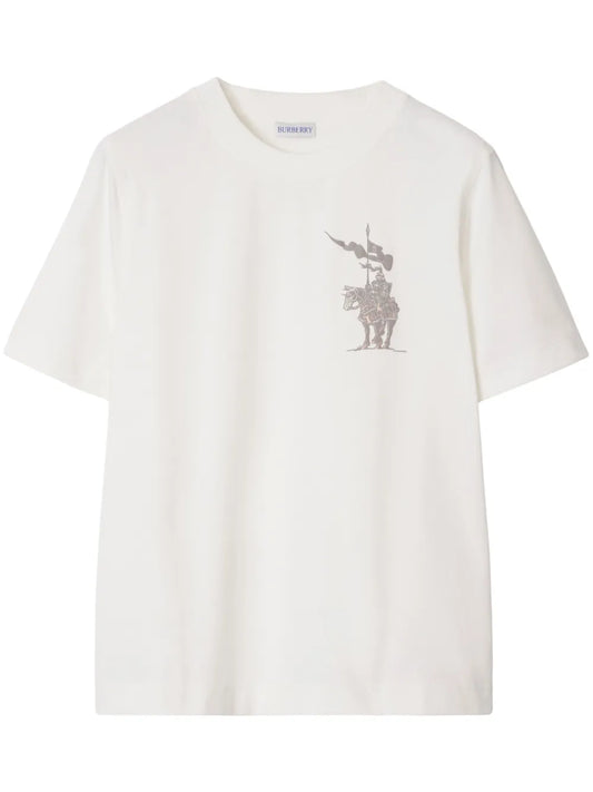 Equestrian Knight-Motif T-Shirt