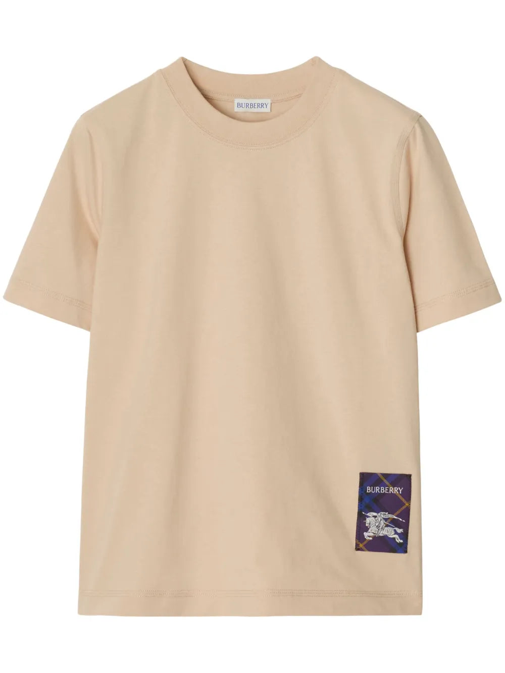Check-Label Cotton T-Shirt