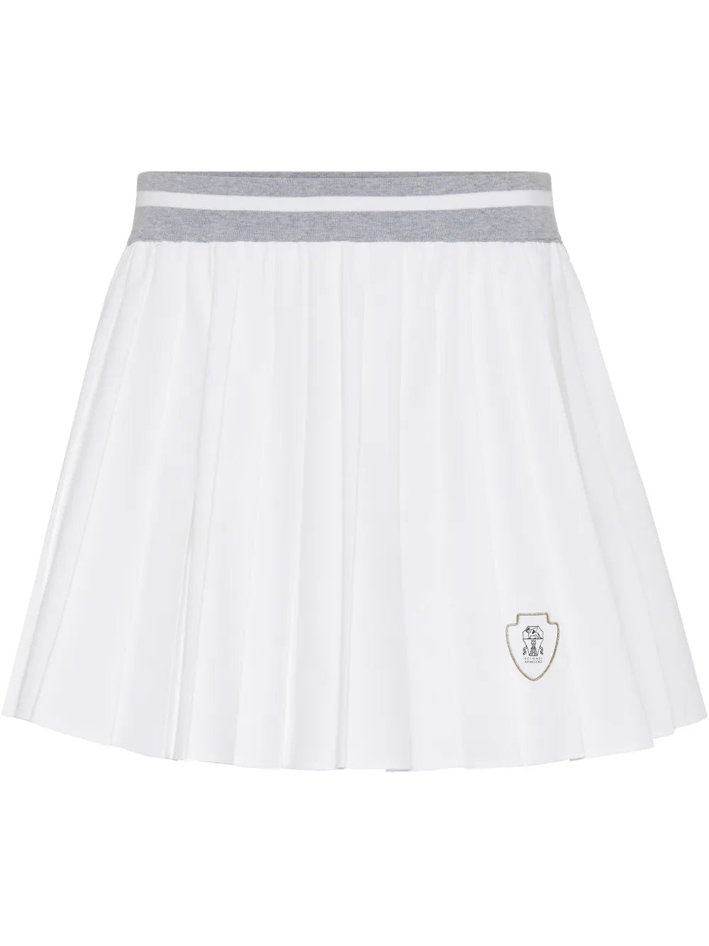 Logo-Patch Pleated Skirt