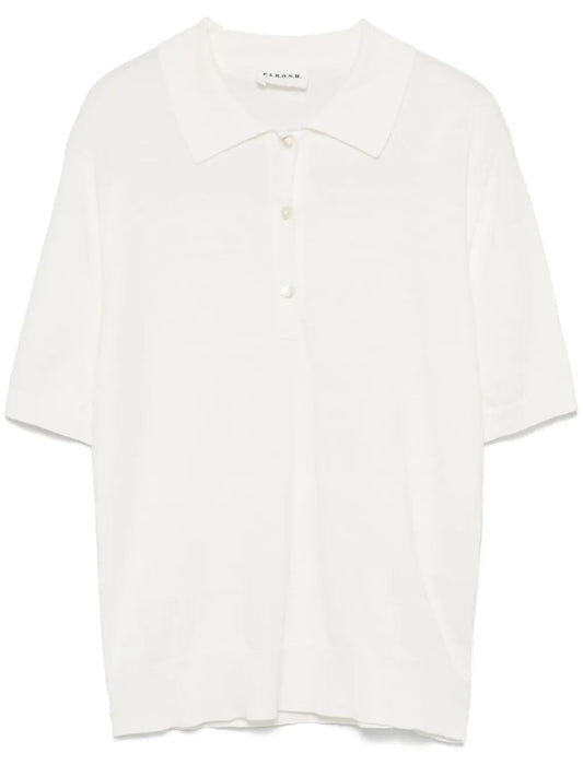 Fine-Knit Polo Shirt